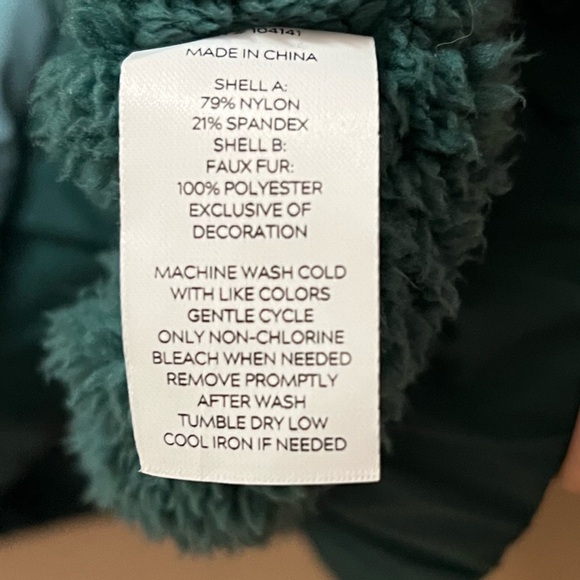 Alpine Design Forest Green and Yellow Outerwear Winter Jacket Fuzzy Warm - Picture 7 of 10